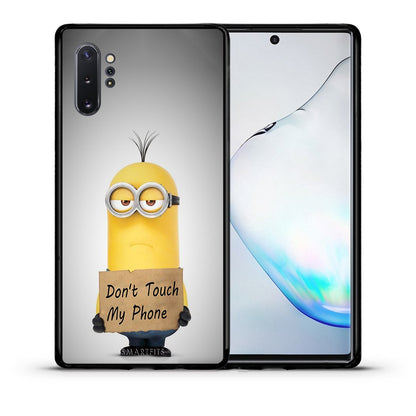 Θήκη Samsung Note 10+ Minion Text από τη Smartfits με σχέδιο στο πίσω μέρος και μαύρο περίβλημα | Samsung Note 10+ Minion Text case with colorful back and black bezels
