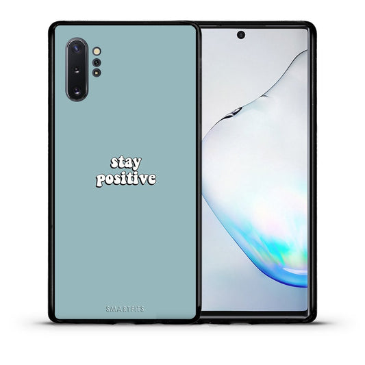 Θήκη Samsung Note 10+ Positive Text από τη Smartfits με σχέδιο στο πίσω μέρος και μαύρο περίβλημα | Samsung Note 10+ Positive Text case with colorful back and black bezels