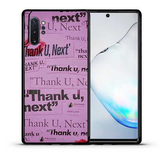 Θήκη Αγίου Βαλεντίνου Samsung Note 10+ Thank You Next από τη Smartfits με σχέδιο στο πίσω μέρος και μαύρο περίβλημα | Samsung Note 10+ Thank You Next case with colorful back and black bezels