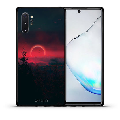 Θήκη Samsung Note 10+ Sunset Tropic από τη Smartfits με σχέδιο στο πίσω μέρος και μαύρο περίβλημα | Samsung Note 10+ Sunset Tropic case with colorful back and black bezels
