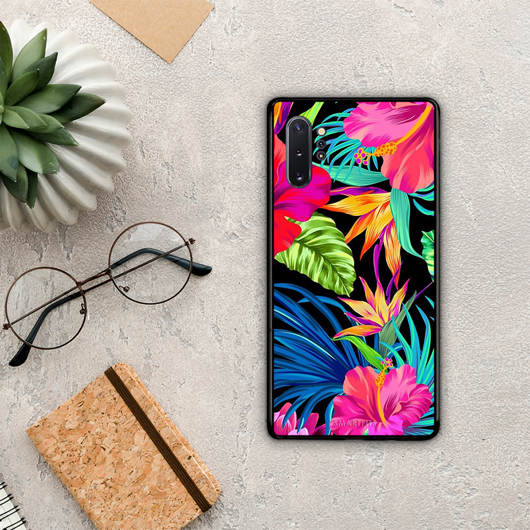 Tropical Flowers - Samsung Galaxy Note 10+ θήκη