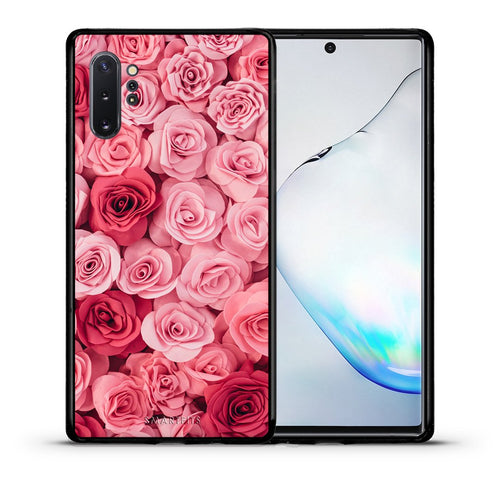 Θήκη Samsung Note 10+ RoseGarden Valentine από τη Smartfits με σχέδιο στο πίσω μέρος και μαύρο περίβλημα | Samsung Note 10+ RoseGarden Valentine case with colorful back and black bezels