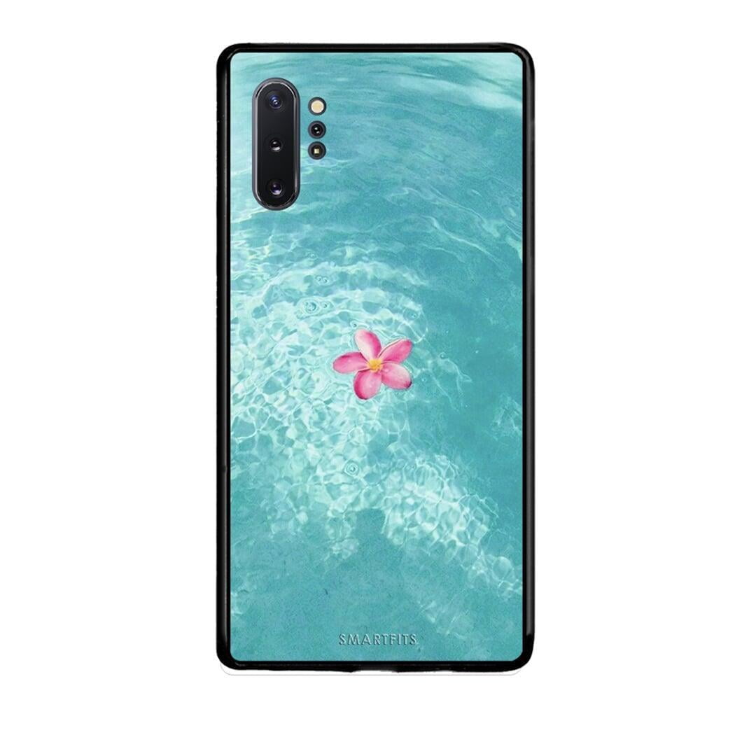 Samsung Note 10+ Water Flower Θήκη από τη Smartfits με σχέδιο στο πίσω μέρος και μαύρο περίβλημα | Smartphone case with colorful back and black bezels by Smartfits