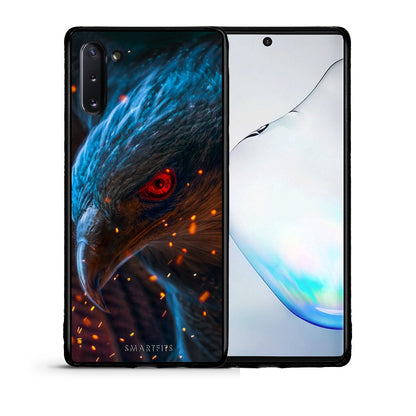Θήκη Samsung Note 10 Eagle PopArt από τη Smartfits με σχέδιο στο πίσω μέρος και μαύρο περίβλημα | Samsung Note 10 Eagle PopArt case with colorful back and black bezels