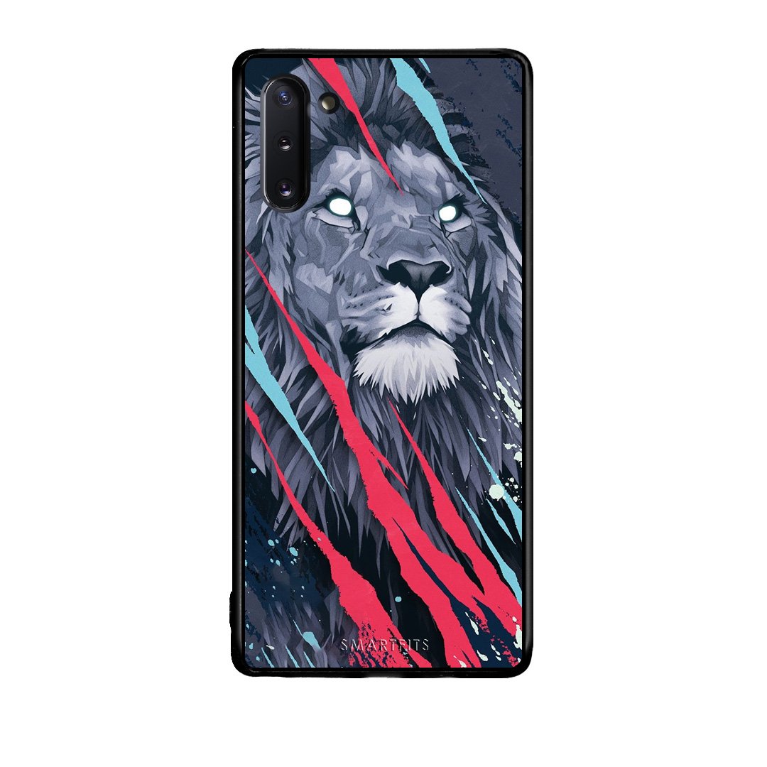 4 - Samsung Note 10 Lion Designer PopArt case, cover, bumper