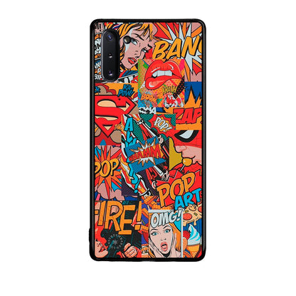 Samsung Note 10 PopArt OMG θήκη από τη Smartfits με σχέδιο στο πίσω μέρος και μαύρο περίβλημα | Smartphone case with colorful back and black bezels by Smartfits