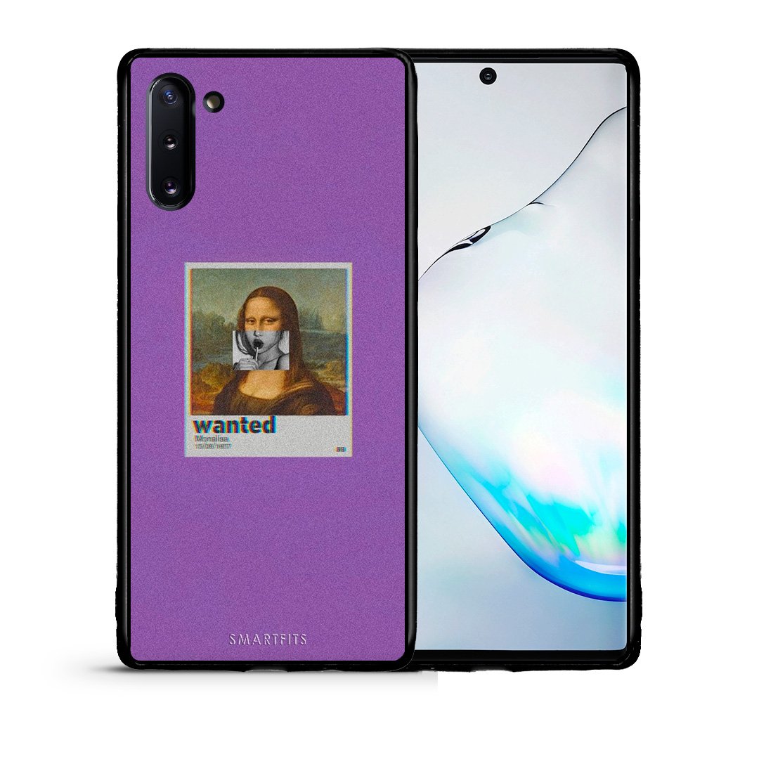 Θήκη Samsung Note 10 Monalisa Popart από τη Smartfits με σχέδιο στο πίσω μέρος και μαύρο περίβλημα | Samsung Note 10 Monalisa Popart case with colorful back and black bezels