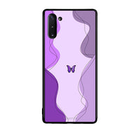Thumbnail for Samsung Note 10 Purple Mariposa Θήκη Αγίου Βαλεντίνου από τη Smartfits με σχέδιο στο πίσω μέρος και μαύρο περίβλημα | Smartphone case with colorful back and black bezels by Smartfits