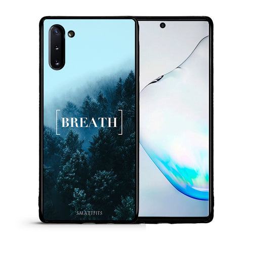 Θήκη Samsung Note 10 Breath Quote από τη Smartfits με σχέδιο στο πίσω μέρος και μαύρο περίβλημα | Samsung Note 10 Breath Quote case with colorful back and black bezels
