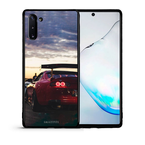 Θήκη Samsung Note 10 Racing Supra από τη Smartfits με σχέδιο στο πίσω μέρος και μαύρο περίβλημα | Samsung Note 10 Racing Supra case with colorful back and black bezels