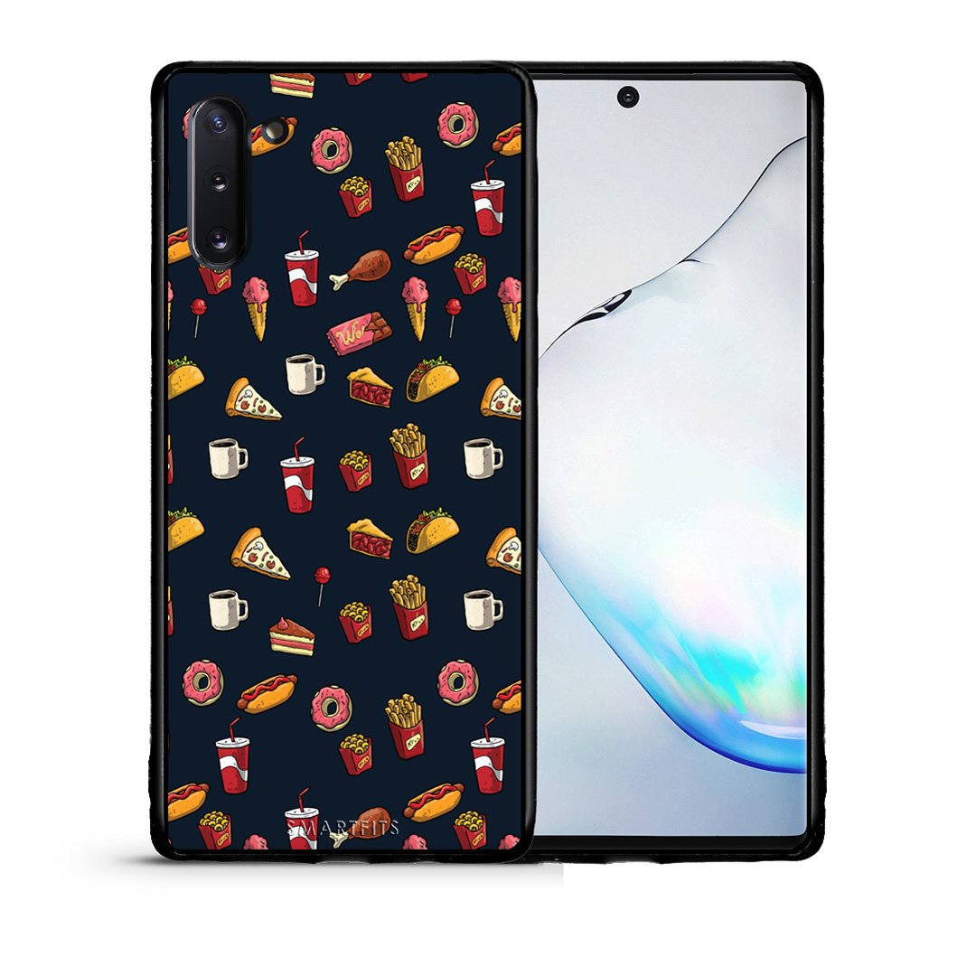 Θήκη Samsung Note 10 Hungry Random από τη Smartfits με σχέδιο στο πίσω μέρος και μαύρο περίβλημα | Samsung Note 10 Hungry Random case with colorful back and black bezels
