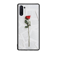 Thumbnail for Samsung Note 10 Red Rose θήκη από τη Smartfits με σχέδιο στο πίσω μέρος και μαύρο περίβλημα | Smartphone case with colorful back and black bezels by Smartfits