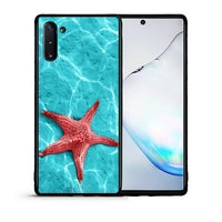 Thumbnail for Θήκη Samsung Note 10 Red Starfish από τη Smartfits με σχέδιο στο πίσω μέρος και μαύρο περίβλημα | Samsung Note 10 Red Starfish case with colorful back and black bezels
