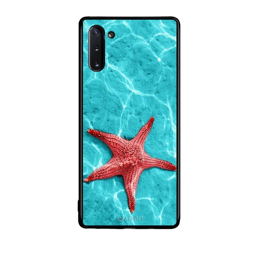 Samsung Note 10 Red Starfish Θήκη από τη Smartfits με σχέδιο στο πίσω μέρος και μαύρο περίβλημα | Smartphone case with colorful back and black bezels by Smartfits