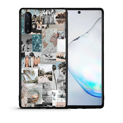 Θήκη Samsung Note 10 Retro Beach Life από τη Smartfits με σχέδιο στο πίσω μέρος και μαύρο περίβλημα | Samsung Note 10 Retro Beach Life case with colorful back and black bezels