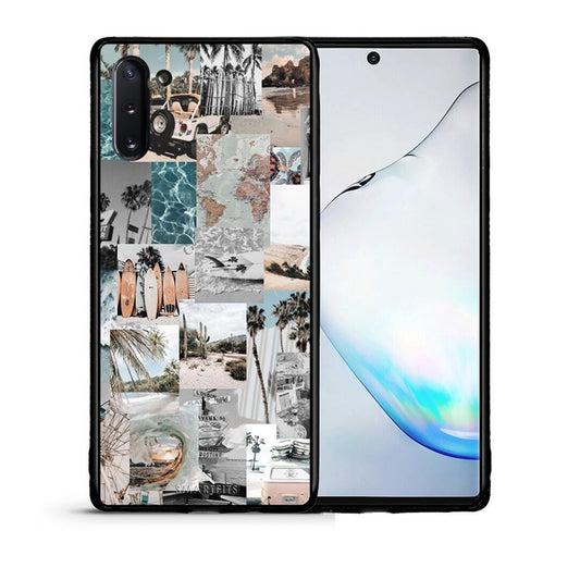 Θήκη Samsung Note 10 Retro Beach Life από τη Smartfits με σχέδιο στο πίσω μέρος και μαύρο περίβλημα | Samsung Note 10 Retro Beach Life case with colorful back and black bezels