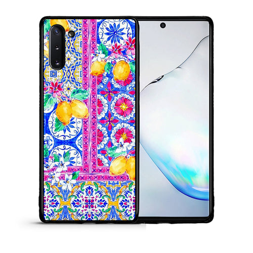 Θήκη Samsung Note 10 Retro Spring από τη Smartfits με σχέδιο στο πίσω μέρος και μαύρο περίβλημα | Samsung Note 10 Retro Spring case with colorful back and black bezels