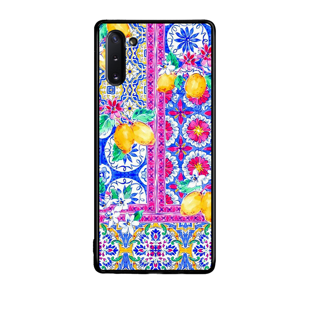 Samsung Note 10 Retro Spring θήκη από τη Smartfits με σχέδιο στο πίσω μέρος και μαύρο περίβλημα | Smartphone case with colorful back and black bezels by Smartfits