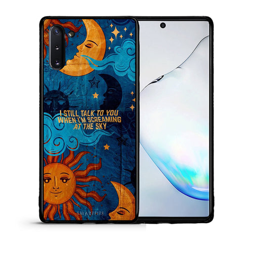 Θήκη Samsung Note 10 Screaming Sky από τη Smartfits με σχέδιο στο πίσω μέρος και μαύρο περίβλημα | Samsung Note 10 Screaming Sky case with colorful back and black bezels