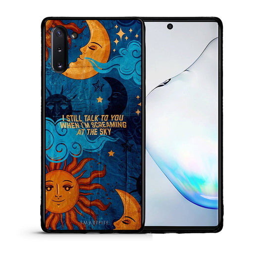 Θήκη Samsung Note 10 Screaming Sky από τη Smartfits με σχέδιο στο πίσω μέρος και μαύρο περίβλημα | Samsung Note 10 Screaming Sky case with colorful back and black bezels