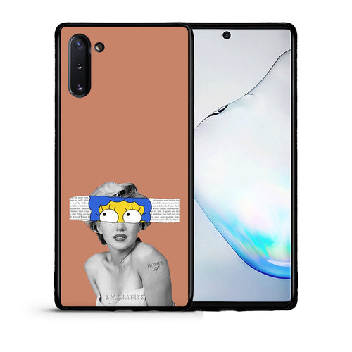 Θήκη Samsung Note 10 Sim Merilyn από τη Smartfits με σχέδιο στο πίσω μέρος και μαύρο περίβλημα | Samsung Note 10 Sim Merilyn case with colorful back and black bezels