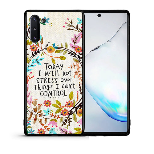 Θήκη Samsung Note 10 Stress Over από τη Smartfits με σχέδιο στο πίσω μέρος και μαύρο περίβλημα | Samsung Note 10 Stress Over case with colorful back and black bezels