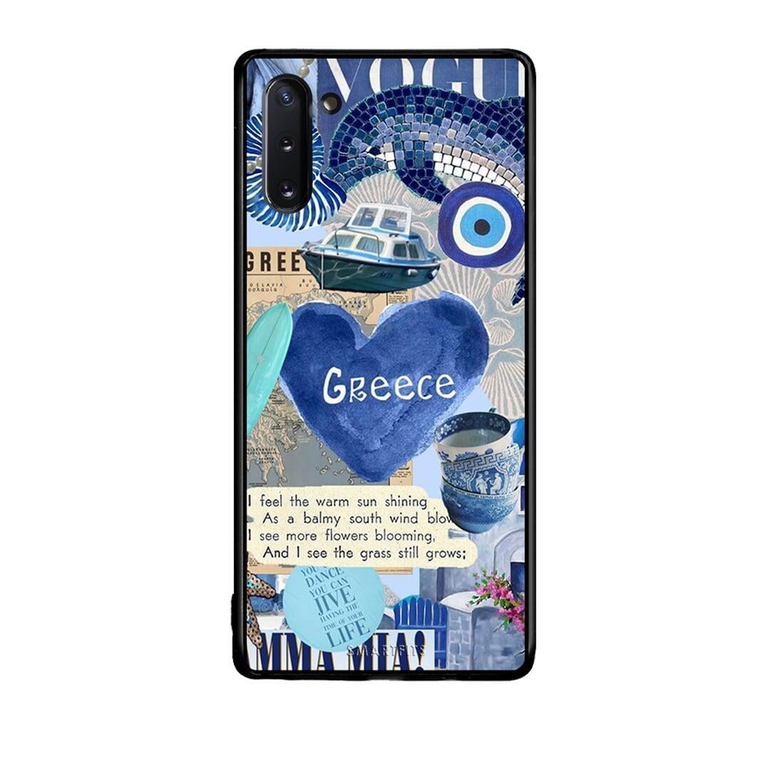 Samsung Note 10 Summer In Greece Θήκη από τη Smartfits με σχέδιο στο πίσω μέρος και μαύρο περίβλημα | Smartphone case with colorful back and black bezels by Smartfits