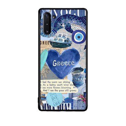 Samsung Note 10 Summer In Greece Θήκη από τη Smartfits με σχέδιο στο πίσω μέρος και μαύρο περίβλημα | Smartphone case with colorful back and black bezels by Smartfits
