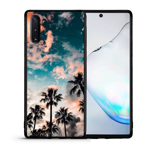 Θήκη Samsung Note 10 Sky Summer από τη Smartfits με σχέδιο στο πίσω μέρος και μαύρο περίβλημα | Samsung Note 10 Sky Summer case with colorful back and black bezels