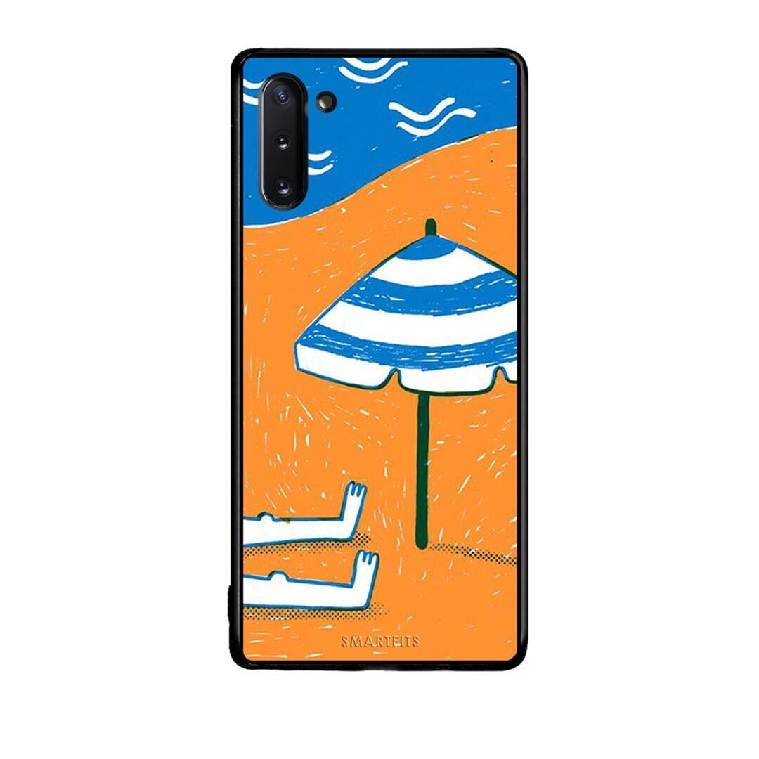 Samsung Note 10 Summering Θήκη από τη Smartfits με σχέδιο στο πίσω μέρος και μαύρο περίβλημα | Smartphone case with colorful back and black bezels by Smartfits