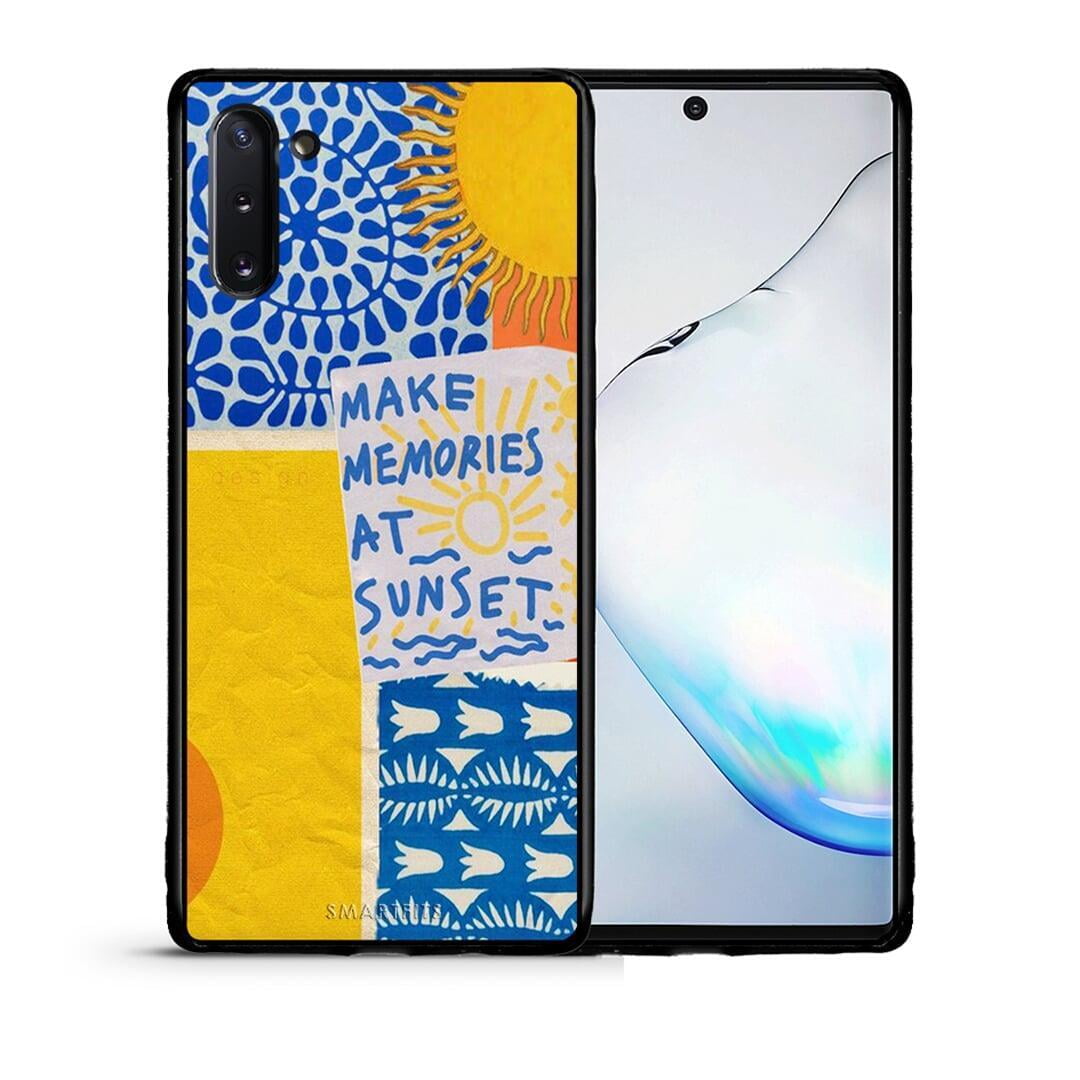 Θήκη Samsung Note 10 Sunset Memories από τη Smartfits με σχέδιο στο πίσω μέρος και μαύρο περίβλημα | Samsung Note 10 Sunset Memories case with colorful back and black bezels