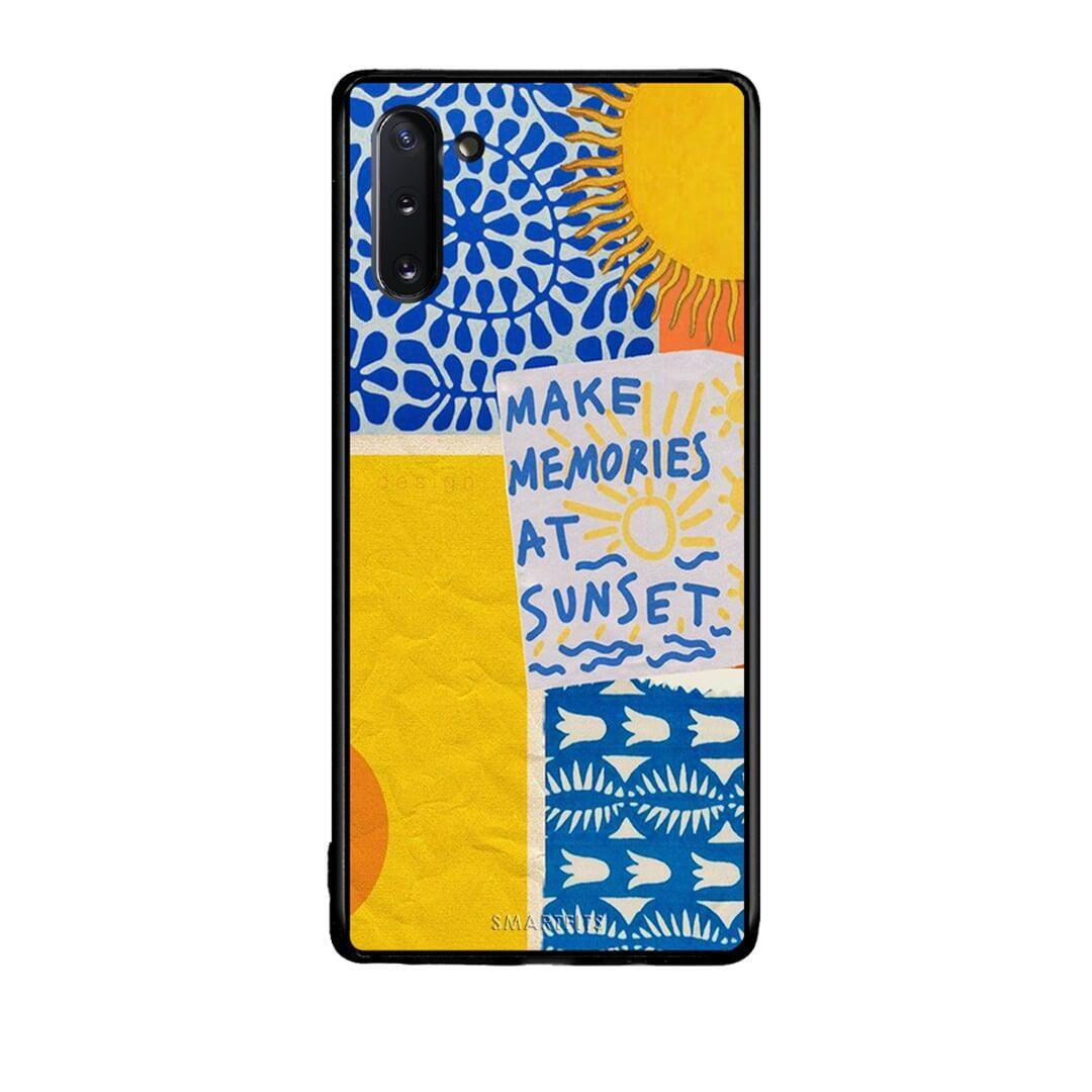 Samsung Note 10 Sunset Memories Θήκη από τη Smartfits με σχέδιο στο πίσω μέρος και μαύρο περίβλημα | Smartphone case with colorful back and black bezels by Smartfits