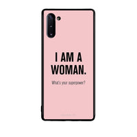 Thumbnail for Samsung Note 10 Superpower Woman θήκη από τη Smartfits με σχέδιο στο πίσω μέρος και μαύρο περίβλημα | Smartphone case with colorful back and black bezels by Smartfits