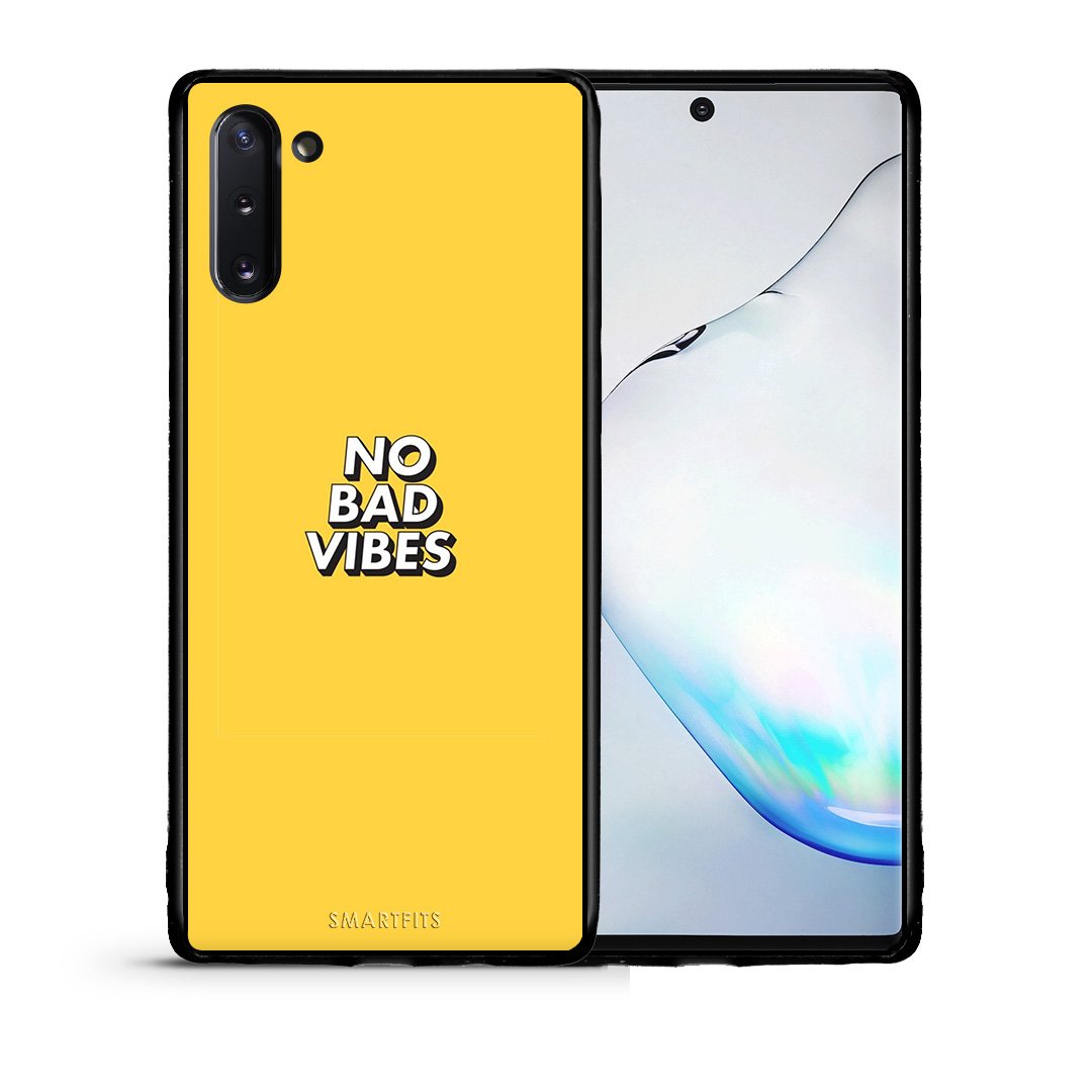 Θήκη Samsung Note 10 Vibes Text από τη Smartfits με σχέδιο στο πίσω μέρος και μαύρο περίβλημα | Samsung Note 10 Vibes Text case with colorful back and black bezels