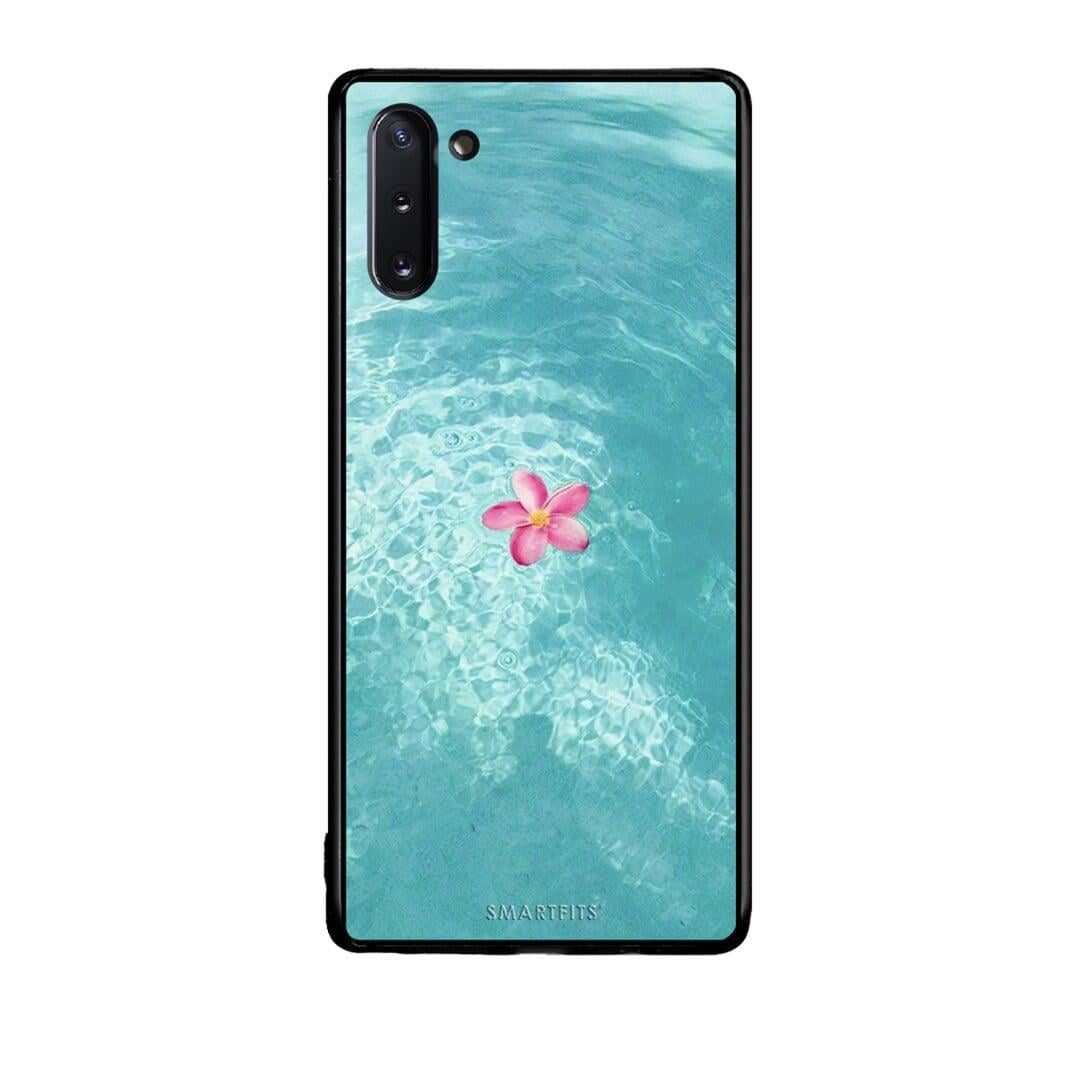 Samsung Note 10 Water Flower Θήκη από τη Smartfits με σχέδιο στο πίσω μέρος και μαύρο περίβλημα | Smartphone case with colorful back and black bezels by Smartfits