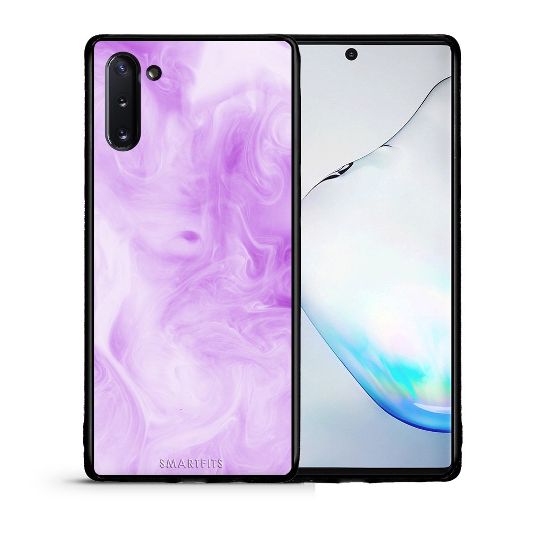 Θήκη Samsung Note 10 Lavender Watercolor από τη Smartfits με σχέδιο στο πίσω μέρος και μαύρο περίβλημα | Samsung Note 10 Lavender Watercolor case with colorful back and black bezels