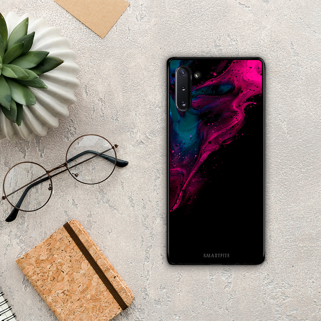 Watercolor Pink Black - Samsung Galaxy Note 10 θήκη