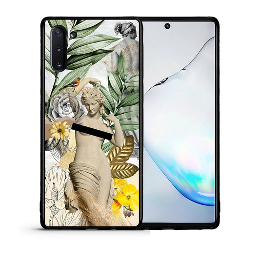 Θήκη Samsung Note 10 Woman Statue από τη Smartfits με σχέδιο στο πίσω μέρος και μαύρο περίβλημα | Samsung Note 10 Woman Statue case with colorful back and black bezels