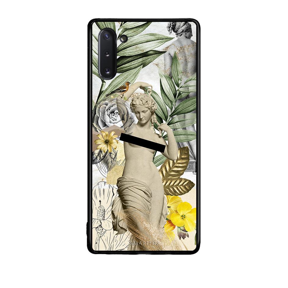 Samsung Note 10 Woman Statue θήκη από τη Smartfits με σχέδιο στο πίσω μέρος και μαύρο περίβλημα | Smartphone case with colorful back and black bezels by Smartfits