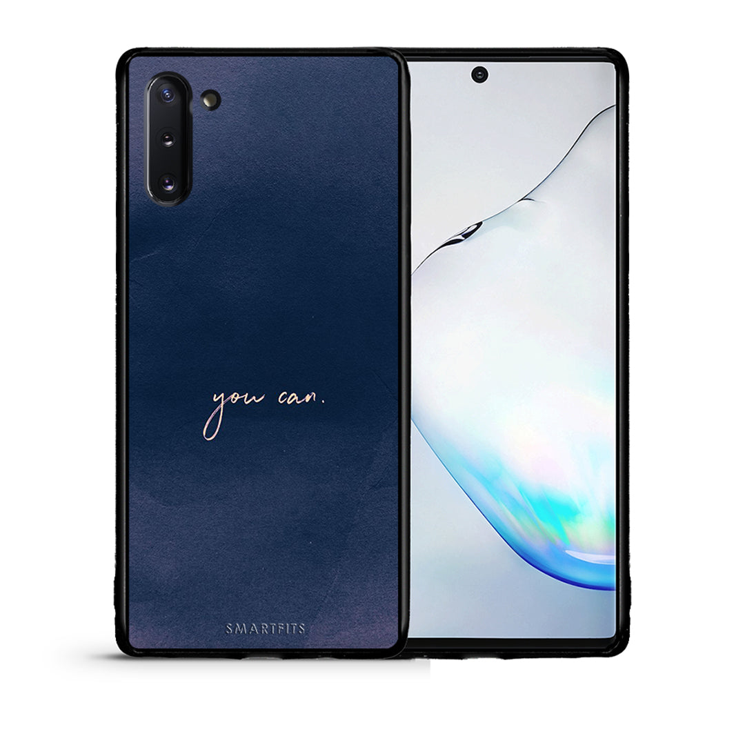 Θήκη Samsung Note 10 You Can από τη Smartfits με σχέδιο στο πίσω μέρος και μαύρο περίβλημα | Samsung Note 10 You Can case with colorful back and black bezels
