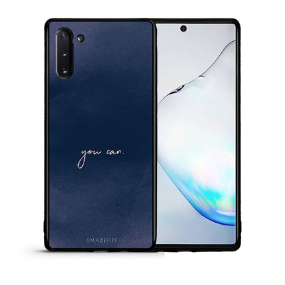 Θήκη Samsung Note 10 You Can από τη Smartfits με σχέδιο στο πίσω μέρος και μαύρο περίβλημα | Samsung Note 10 You Can case with colorful back and black bezels