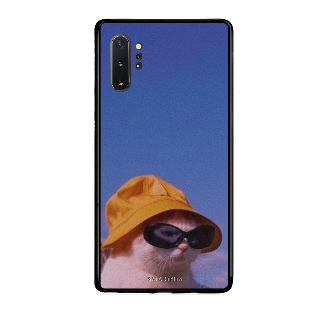 Samsung Note 10+ Cat Diva θήκη από τη Smartfits με σχέδιο στο πίσω μέρος και μαύρο περίβλημα | Smartphone case with colorful back and black bezels by Smartfits