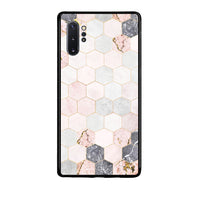 Thumbnail for 4 - Samsung Note 10+ Hexagon Pink Marble case, cover, bumper