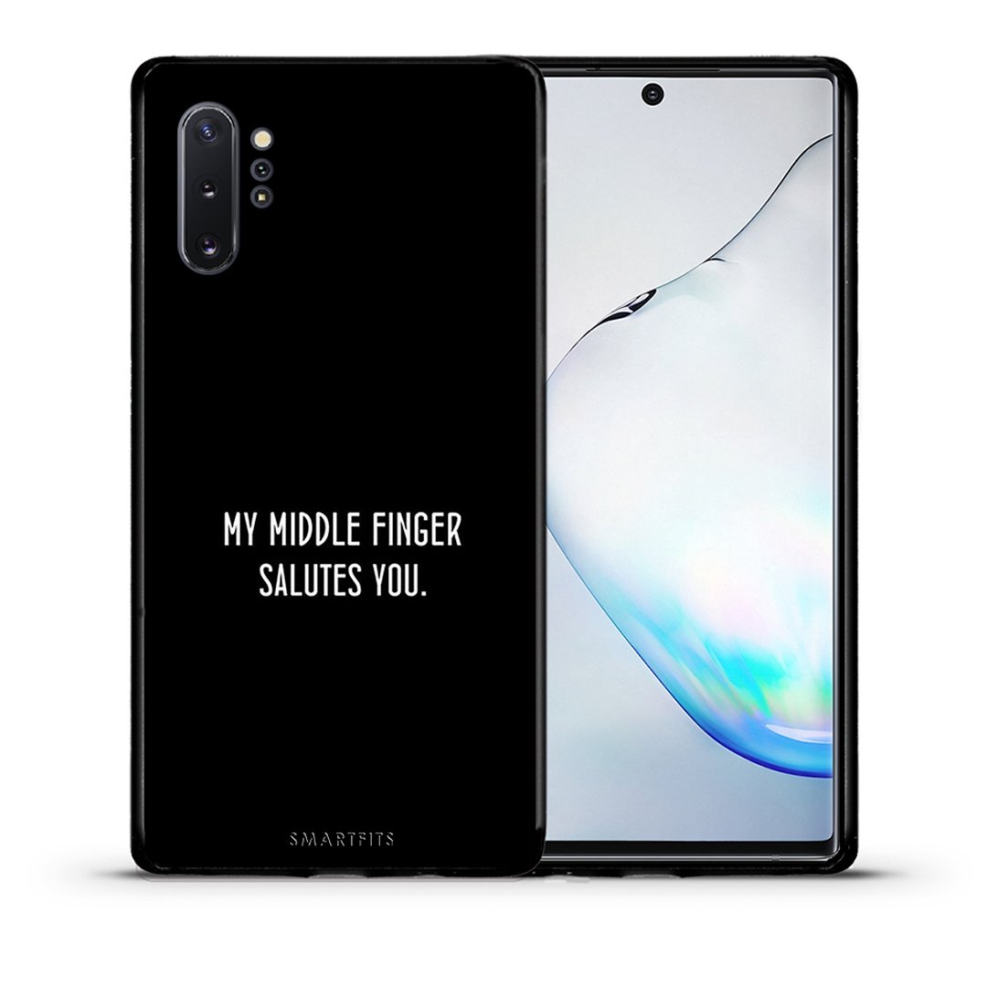 Θήκη Samsung Note 10+ Salute από τη Smartfits με σχέδιο στο πίσω μέρος και μαύρο περίβλημα | Samsung Note 10+ Salute case with colorful back and black bezels