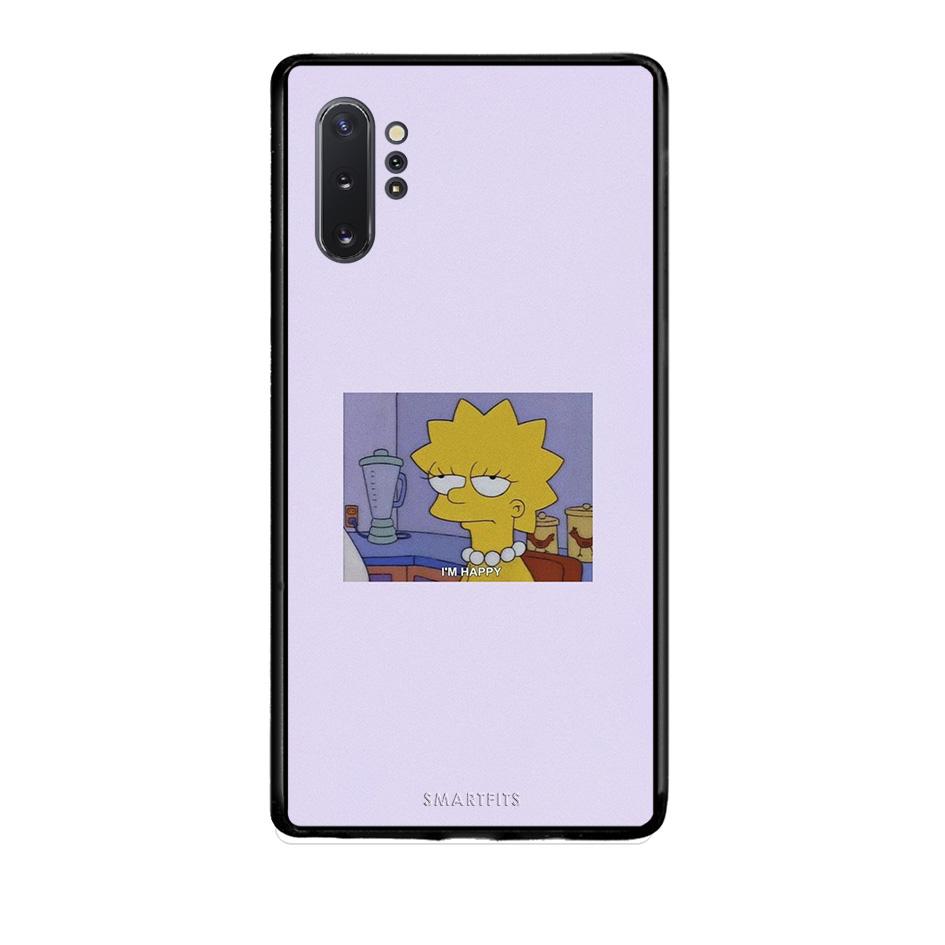 Samsung Note 10+ So Happy θήκη από τη Smartfits με σχέδιο στο πίσω μέρος και μαύρο περίβλημα | Smartphone case with colorful back and black bezels by Smartfits