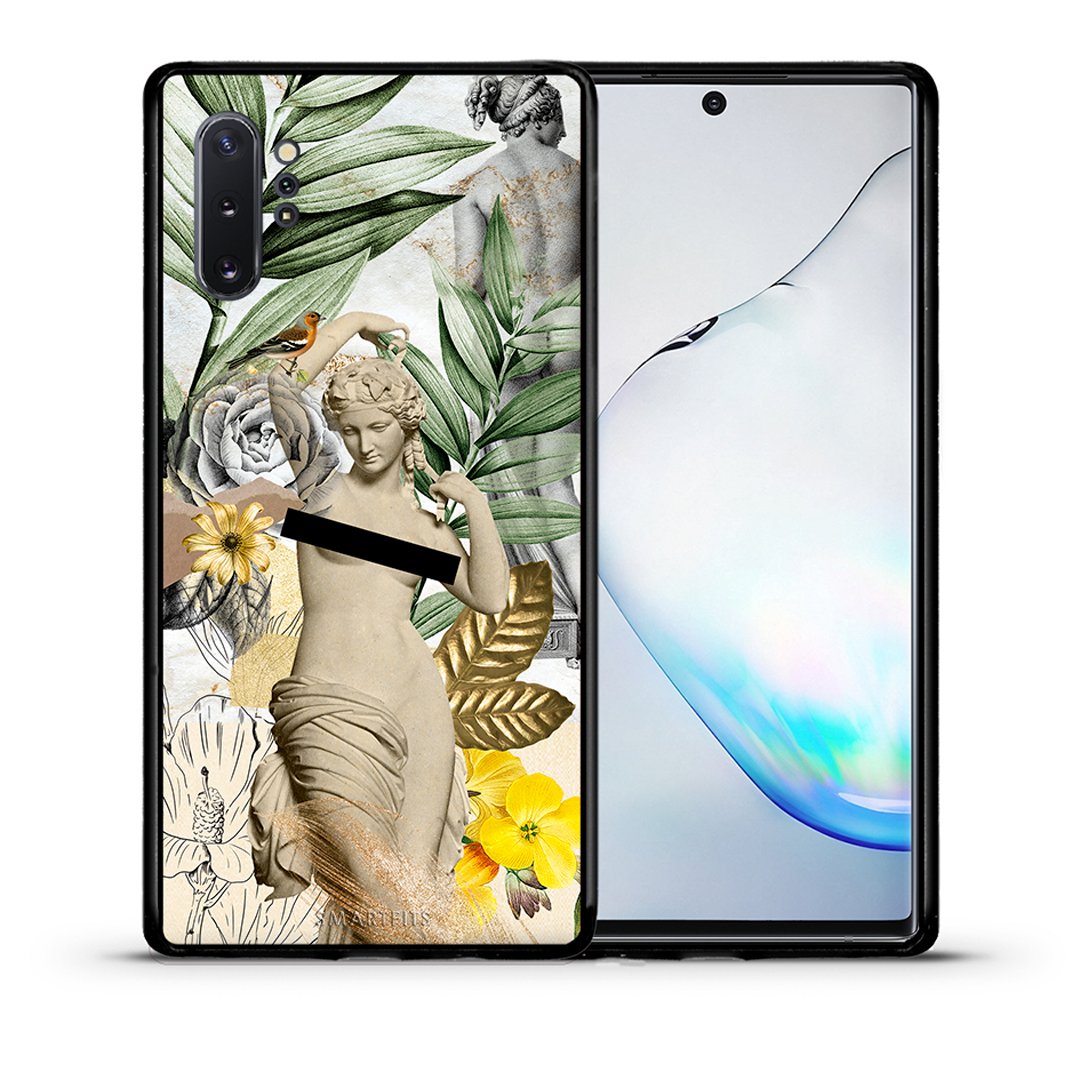 Θήκη Samsung Note 10+ Woman Statue από τη Smartfits με σχέδιο στο πίσω μέρος και μαύρο περίβλημα | Samsung Note 10+ Woman Statue case with colorful back and black bezels