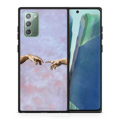 Θήκη Samsung Note 20 Adam Hand από τη Smartfits με σχέδιο στο πίσω μέρος και μαύρο περίβλημα | Samsung Note 20 Adam Hand case with colorful back and black bezels