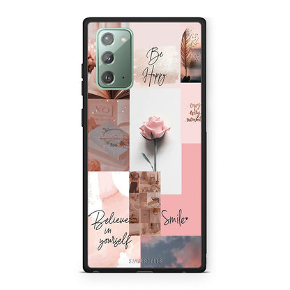 Samsung Note 20 Aesthetic Collage θήκη από τη Smartfits με σχέδιο στο πίσω μέρος και μαύρο περίβλημα | Smartphone case with colorful back and black bezels by Smartfits