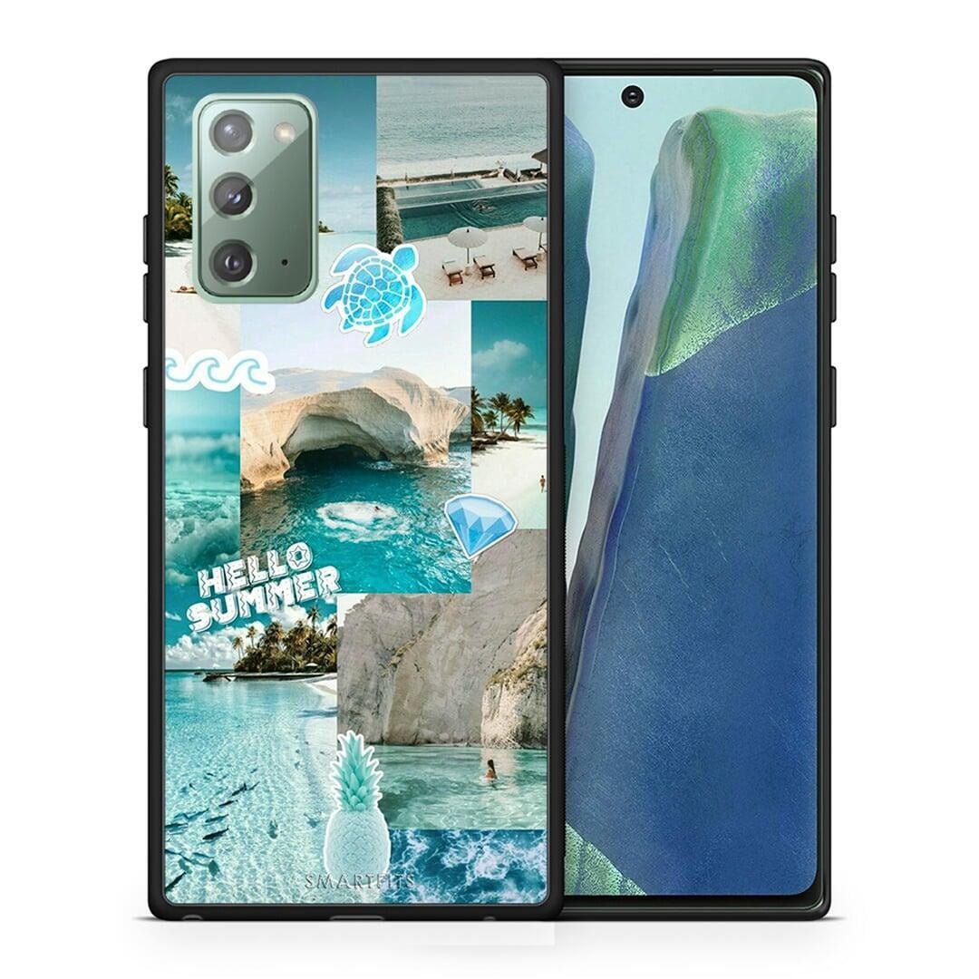 Θήκη Samsung Note 20 Aesthetic Summer από τη Smartfits με σχέδιο στο πίσω μέρος και μαύρο περίβλημα | Samsung Note 20 Aesthetic Summer case with colorful back and black bezels