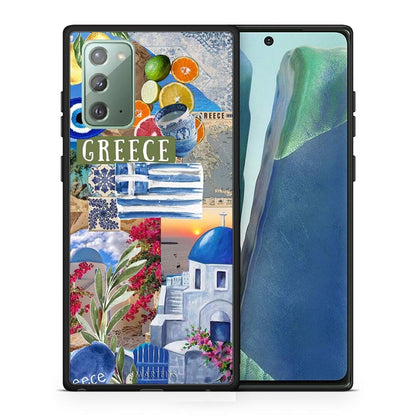 Θήκη Samsung Note 20 All Greek από τη Smartfits με σχέδιο στο πίσω μέρος και μαύρο περίβλημα | Samsung Note 20 All Greek case with colorful back and black bezels